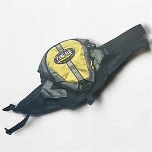 Camelbak Flashflo Hydration Bag Fanny Pack Gray Yellow Hiking Biking *NO Bladder